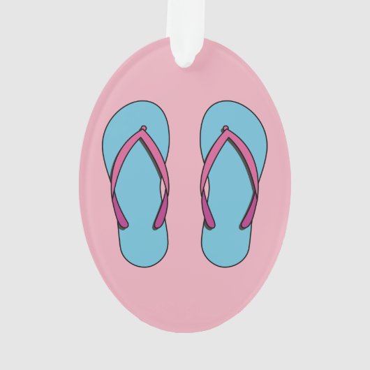 Beach Flip Flops Ornament (Rückseite)