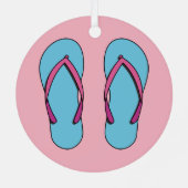 Beach Flip Flops Ornament Aus Metall (Rückseite)