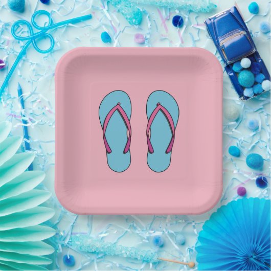 Beach Flip Flops Pappteller (Party)
