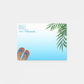 Beach Flip Flops Personalisiert Post-it Klebezettel (Vorderseite)