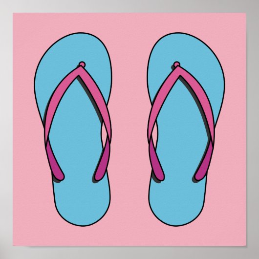Beach Flip Flops Poster (Vorne)