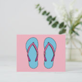 Beach Flip Flops Postkarte (Stehend Vorderseite)