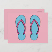 Beach Flip Flops Postkarte (Vorne/Hinten)