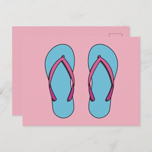 Beach Flip Flops Postkarte (Vorne/Hinten)