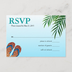 Beach Flip Flops UAWG RSVP Karte