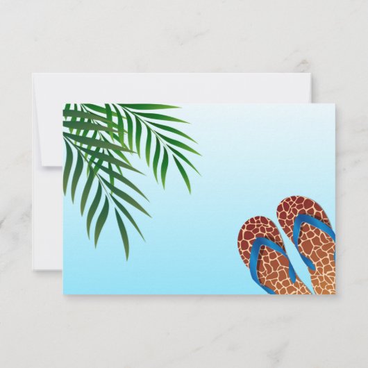 Beach Flip Flops UAWG RSVP Karte (Rückseite)
