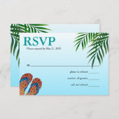 Beach Flip Flops UAWG RSVP Karte (Vorne/Hinten)
