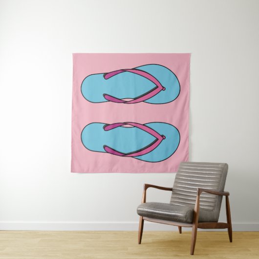 Beach Flip Flops Wandteppich (Beispiel (Horizontal))
