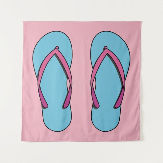 Beach Flip Flops Wandteppich (Vorderseite)