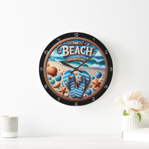 Beach Flip Flops Willkommensuhr Große Wanduhr