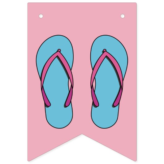 Beach Flip Flops Wimpelkette (Zweite Fahne)