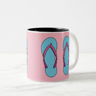 Beach Flip Flops Zweifarbige Tasse
