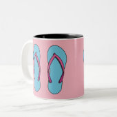 Beach Flip Flops Zweifarbige Tasse (Vorderseite Links)