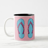 Beach Flip Flops Zweifarbige Tasse (Links)