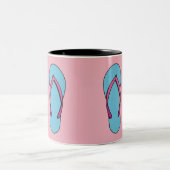 Beach Flip Flops Zweifarbige Tasse (Mittel)