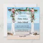 Beach Floral Arbor Hochzeitseinladung Einladung (Vorderseite)
