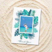 Beach Foliage Wedge Foto Personalisiert Vielen Dan Postkarte