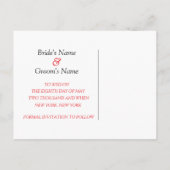 Beach Footprints Save the Date Ankündigungspostkarte (Rückseite)