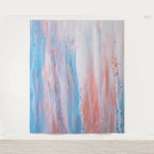 *~* Beach Forelle Abstrakt Türkis Pfirsich Wandteppich (Vorderseite)