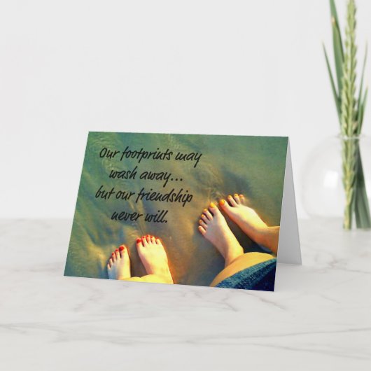 Beach Forever Friends Gedicht Karte (Vorderseite)