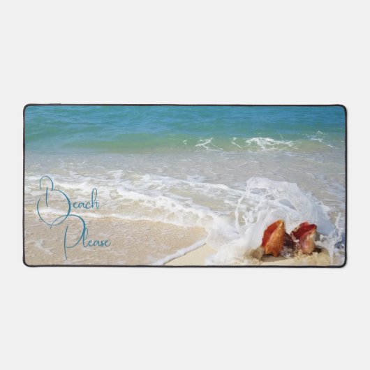 Beach Foto BEACH BITTE Sprichwort Custom Schreibtischunterlage (Vorderseite)
