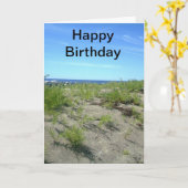 Beach Foto Birthday Karte (Gelbe Blume)