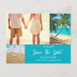 Beach Foto Collage Save the Date Karte