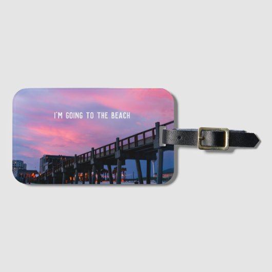 Beach-Foto-Geschenk mit Reiseangebot Gepäckanhänger (Vorderseite (Horizontal))