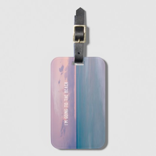 Beach-Foto-Geschenk mit Reiseangebot Gepäckanhänger (Vorderseite Vertikal)
