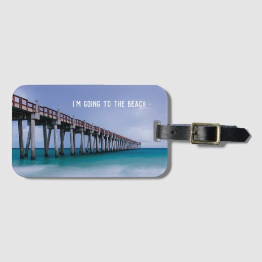 Beach-Foto-Geschenk mit Reiseangebot Gepäckanhänger (Vorderseite (Horizontal))