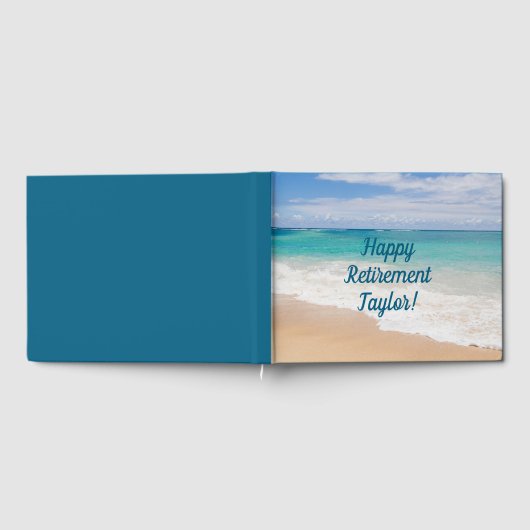 Beach Foto Happy Retirement Gästebuch (Voll)