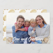 Beach Foto Holiday Seen und Grüße Weihnachten (Vorne/Hinten)