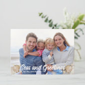 Beach Foto Holiday Seen und Grüße Weihnachten (Stehend Vorderseite)