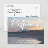 Beach Foto Lässig Hochzeit verschoben Postkarte (Vorne/Hinten)