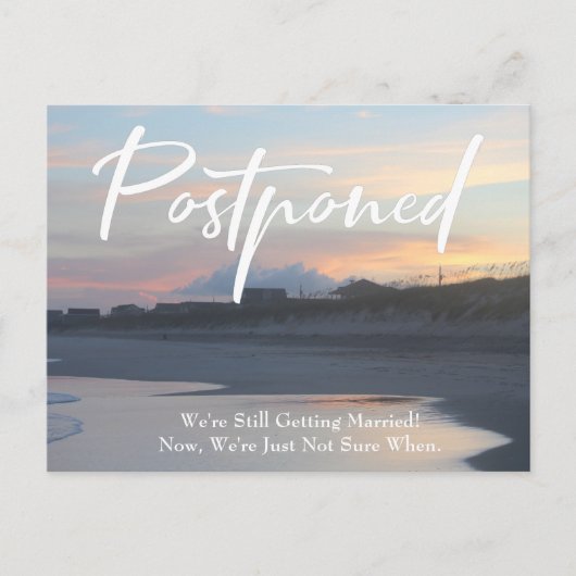 Beach Foto Lässig Hochzeit verschoben Postkarte (Vorderseite)