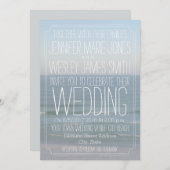 Beach Foto Moderne Hochzeit Einladung (Vorne/Hinten)