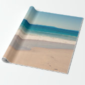 Beach Foto Ocean Blue Landschaftlich Geschenkpapier (Ungerollt)
