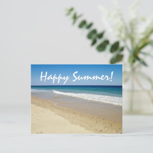 Beach Foto Postkarte (Stehend Vorderseite)