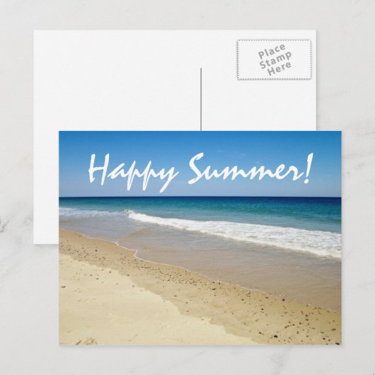 Beach Foto Postkarte (Vorne/Hinten)