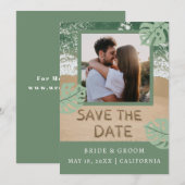 Beach Foto Save the Date Einladung (Vorne/Hinten)