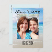 Beach Foto Save the Date Postkarte (Vorne/Hinten)