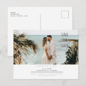 Beach Foto Save the Date Postkarte (Vorne/Hinten)