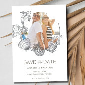 Beach Foto Sommerhochzeit retten das Datum Save The Date
