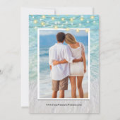 Beach-Foto Strandstreichelight-Website Einladung (Rückseite)
