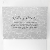 Beach Foto Wedding Tri-Fold Einladung (Innen Erste Seite)
