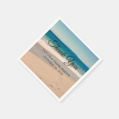 Beach Foto Wedding Vielen Dank Serviette (Ecke)