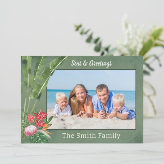 Beach Foto Weihnachten (Stehend Vorderseite)