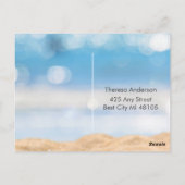 Beach Foto Zielort - Save the Date Postkarte (Rückseite)