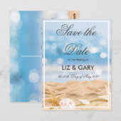 Beach Foto Zielort - Save the Date Postkarte (Vorne/Hinten)