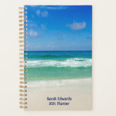 Beach Fotografie Blue Ocean Waves Custom 2025 Planer (Vorderseite)